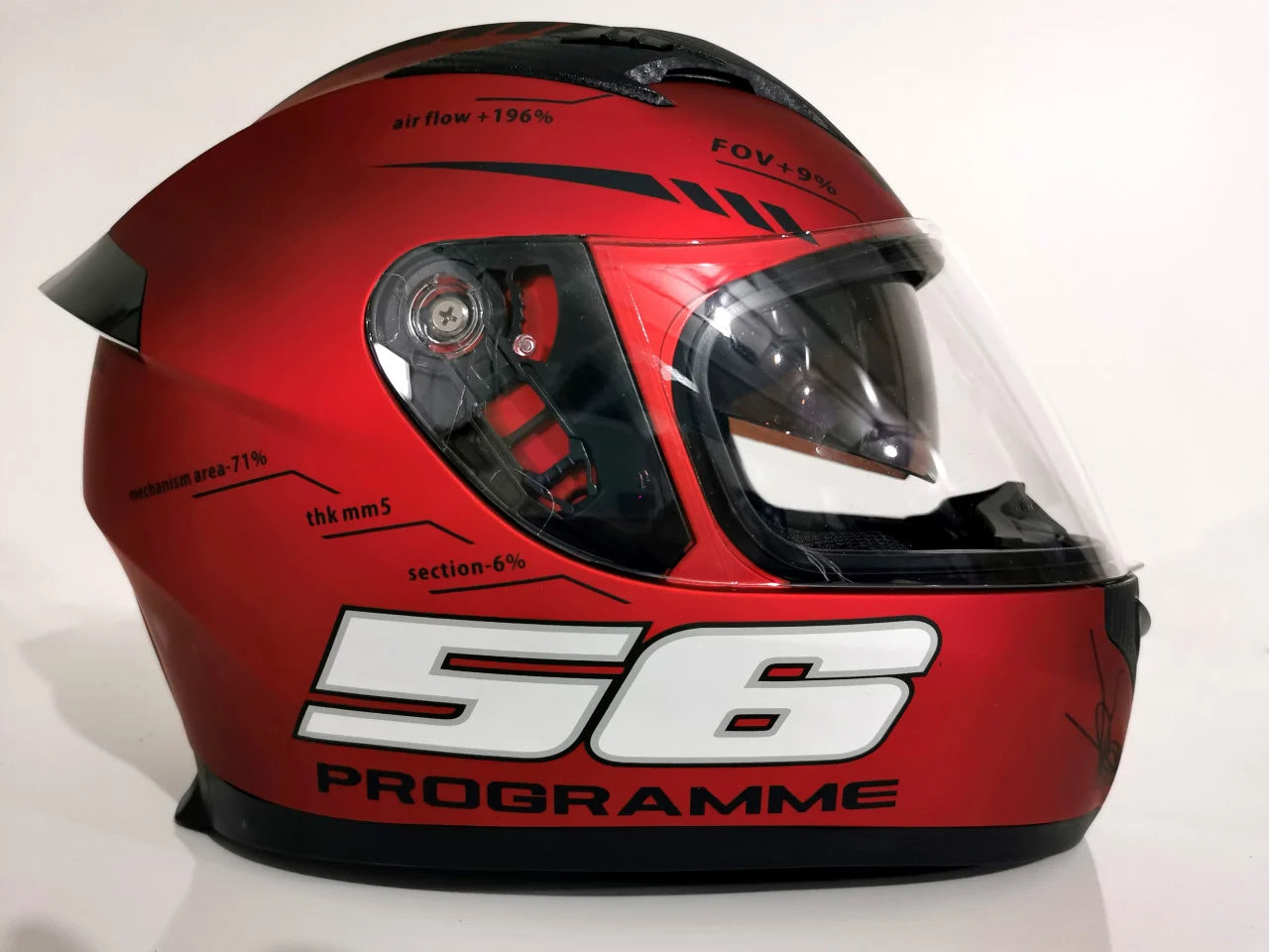 CASCĂ MOTO INTEGRALĂ 56 PROGRAMME - visiniu/alb