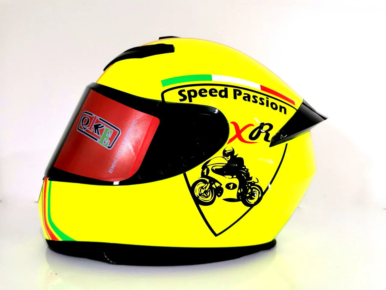 CASCĂ MOTO INTEGRALĂ Racing galbena