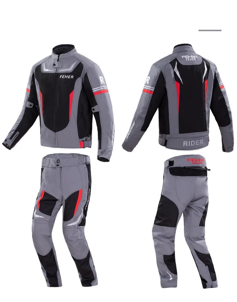 Costum moto all season gri MR6