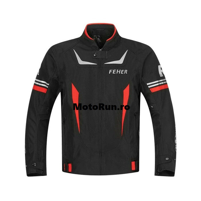Costum moto all season negru/rosu MR3
