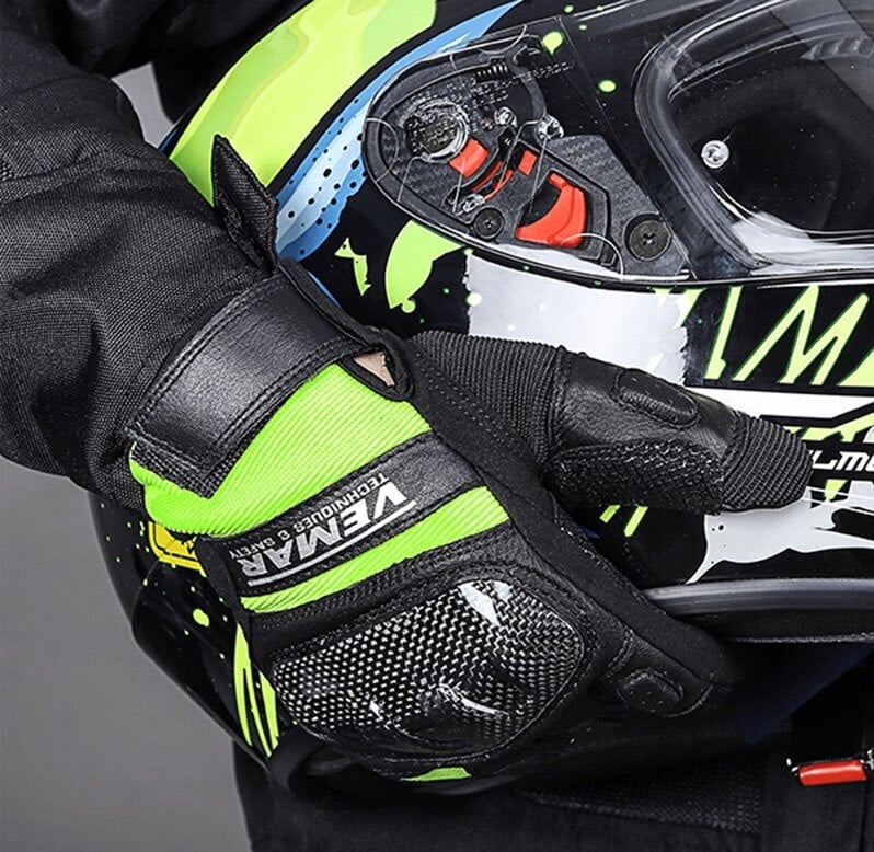Manusi moto Vemar negru / verde
