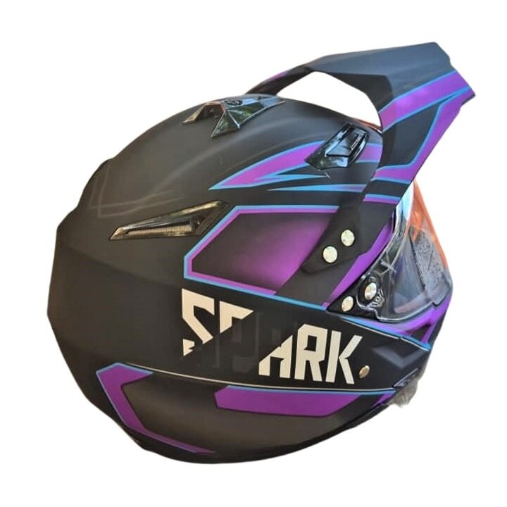 Casca enduro BlACK & PURPLE